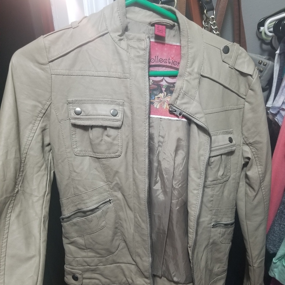 Faux leather jacket